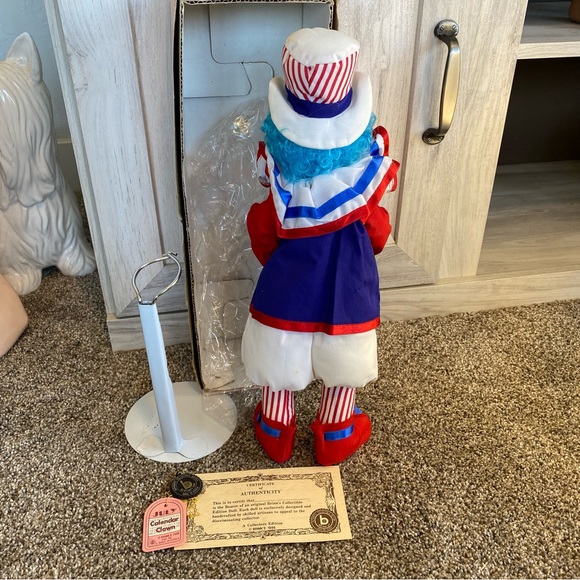 BRINN 'S 1986 Calendar Clown July 4th Uncle Sam Birthday Patriotic - Picture 7 of 9